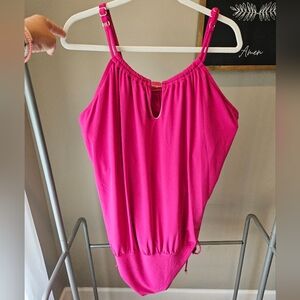 MagicSuit Women's Susan Allover Slimming Swim Dress Size 22W Hot Pink